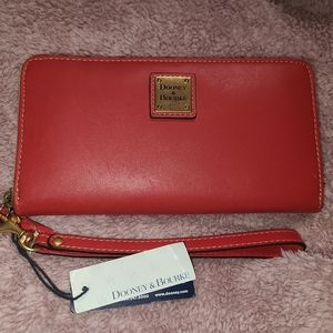 Dooney wallet red leather